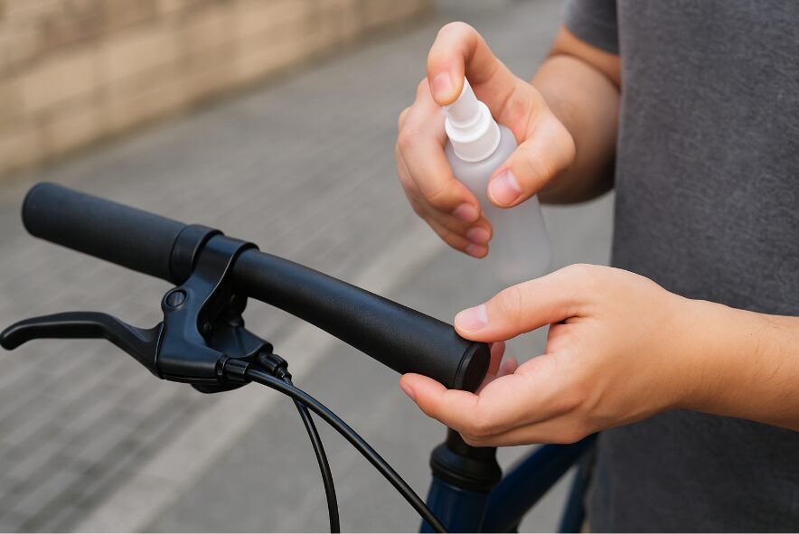 自転車　ベタベタ